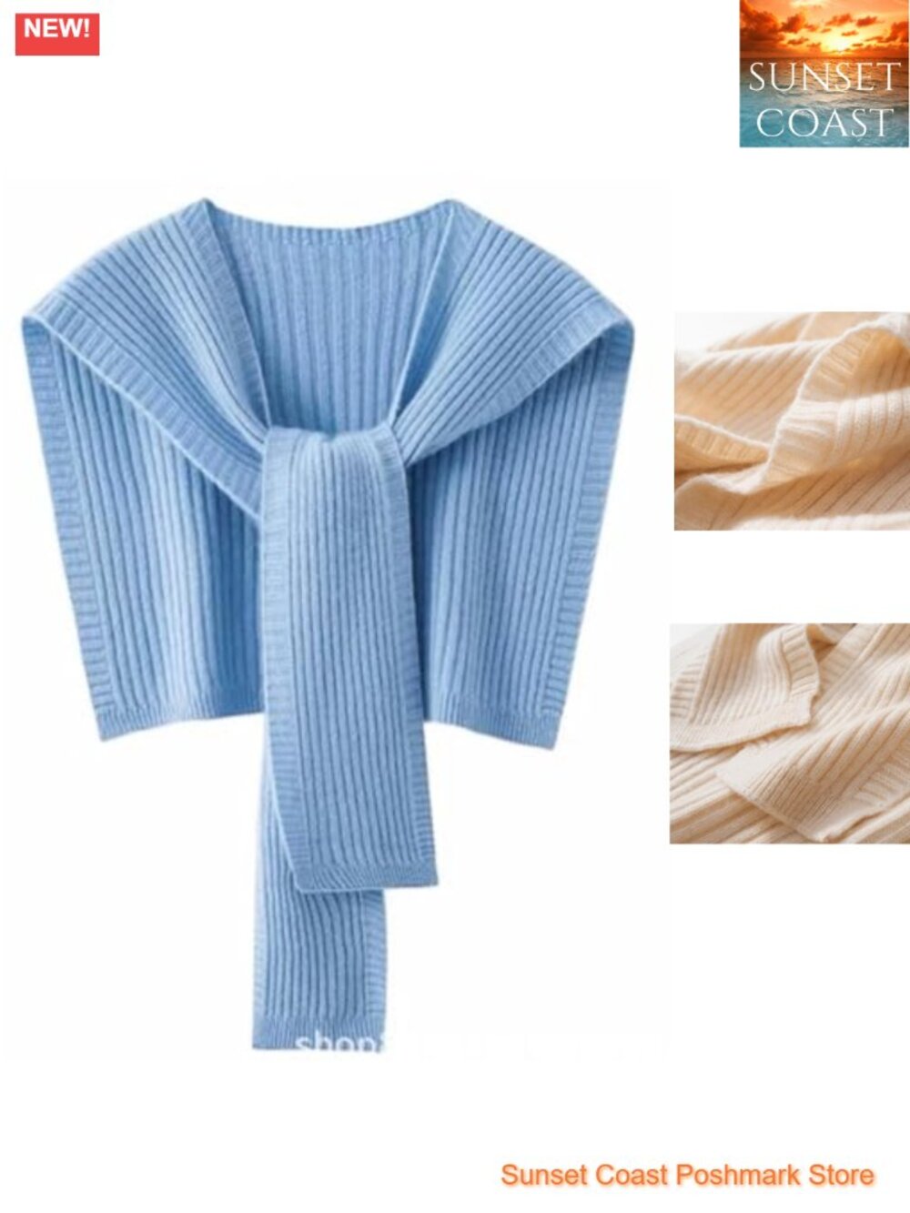 Polyester Knit Shawl Wrap Scarf Womens Cape Cardigan Cover Up One Size